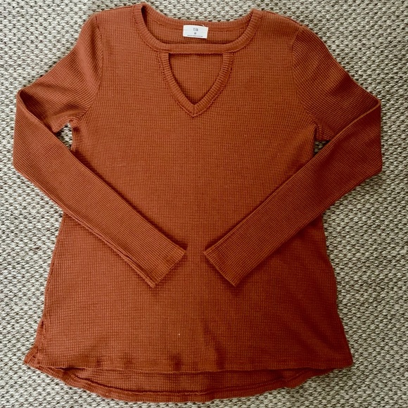 NWOT Anthropologie T. la Nadia Waffle Knit Top XS - Picture 2 of 6